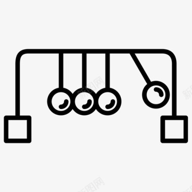 摆锤牛顿摇篮物理图标图标