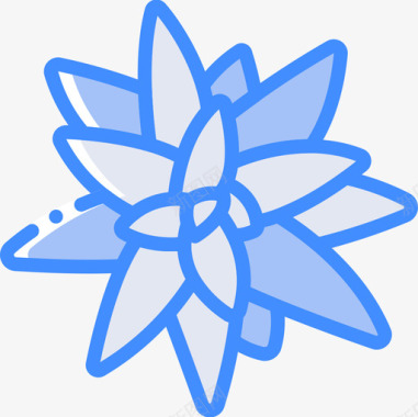 凤梨科植物学4蓝色图标图标