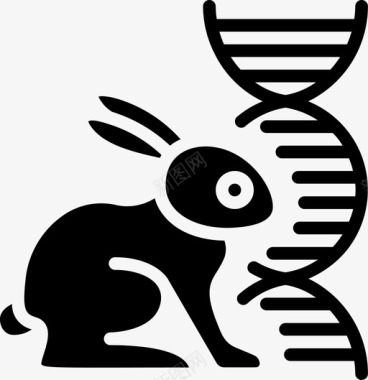 兔子兔子遗传学和生物工程6填充图标图标