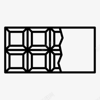 牛奶飘带巧克力巧克力块巧克力棒图标图标