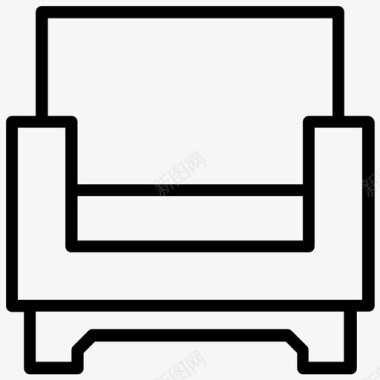 扶手椅沙发床休闲椅图标图标