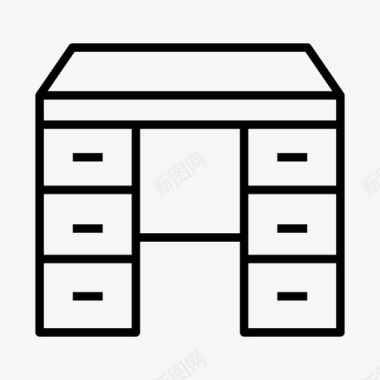 韩式餐桌办公桌装饰家具图标图标