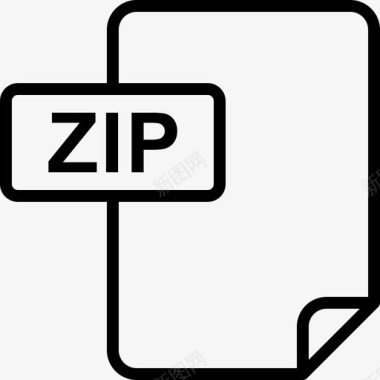 ZIP文件填写zip文件格式压缩数据图标图标