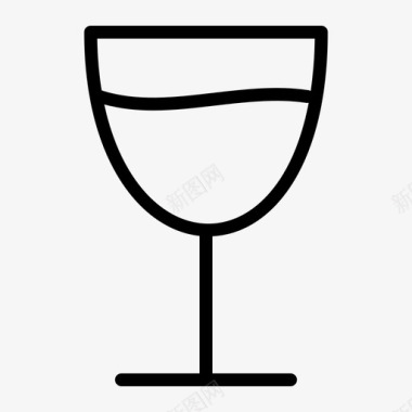 酒色波状酒色波浪形酒杯图标图标