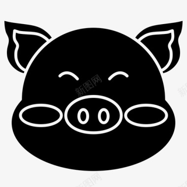 猪农场牲畜图标图标