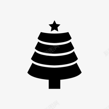 圣诞树礼物冬天图标图标