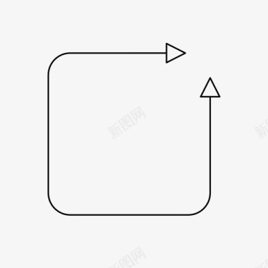矩形方向指示牌箭头方向循环图标图标