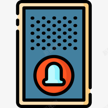对讲门铃门铃smarthome10线性颜色图标图标