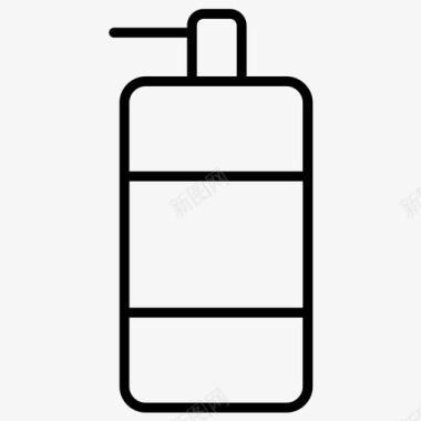 皂液器理发师淋浴器图标图标
