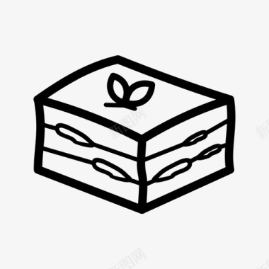 提拉米苏蛋糕蛋糕片图标图标