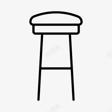 高脚凳装饰高脚椅图标图标