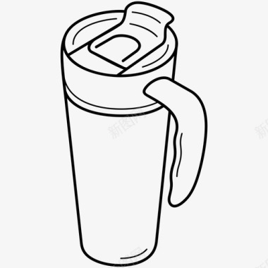 饮料杯咖啡盖子图标图标