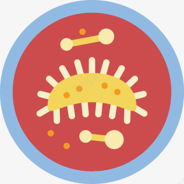 小生物细菌遗传学和生物工程8扁平图标图标