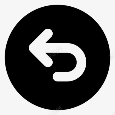 火焰图标圆角左箭头方向图标图标