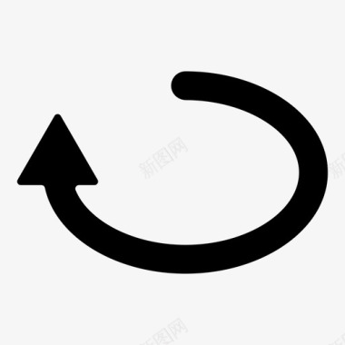 向左旋转顺时针旋转旋转向左图标图标