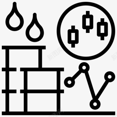 投资商业计划书石油条形图商业图标图标