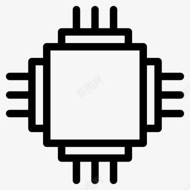 微型芯片芯片设备电气图标图标
