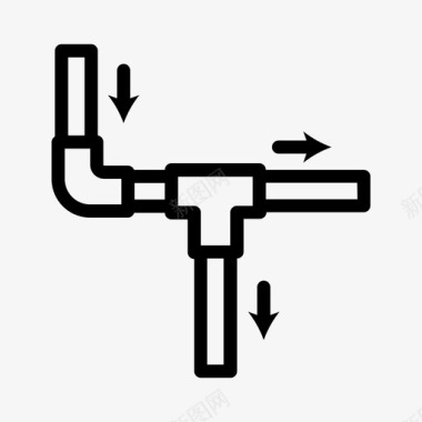 市政水管管道发动机溪流图标图标