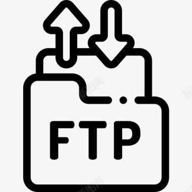 ftpFtp数据库和服务器12线性图标图标