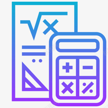 工程矢量素材数学生物工程30梯度图标图标