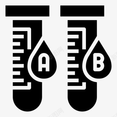 化学研究试管试管献血49填充图标图标