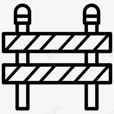 路障施工危险图标图标