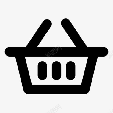 购物篮购物袋小胖电子商务图标图标