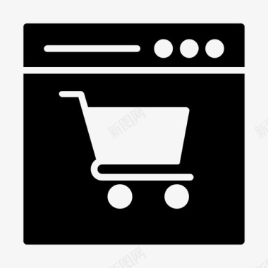 购物车浏览器互联网购物图标图标