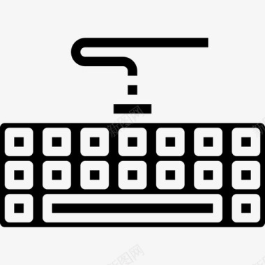砸键盘键盘计算机29实心图标图标
