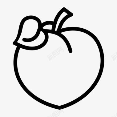 桃子中国食物图标图标