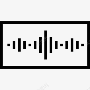 音频波形波形声音音频和视频18线性图标图标