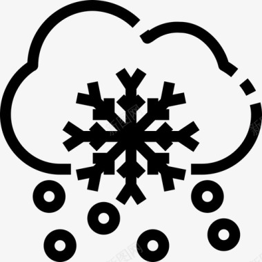 降雪降雪云天气图标图标
