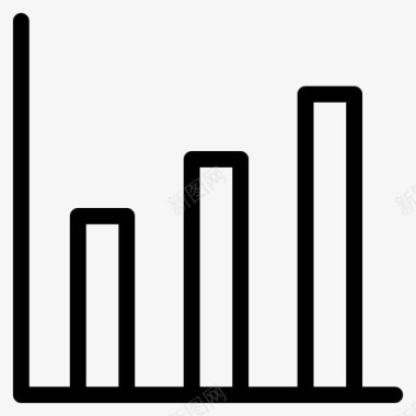 上升金融条形图图形图标图标