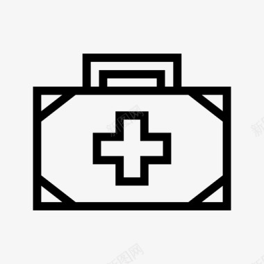 健康箱公文包医疗保健图标图标