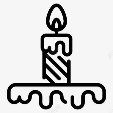 蜡烛生日和派对9直系图标图标