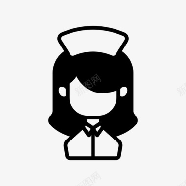护士护士女孩医学偶像图标图标