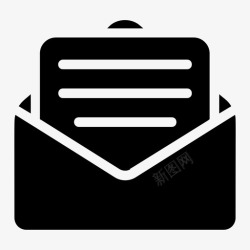 房地产信封设计打开的消息信封文件邮件图标高清图片