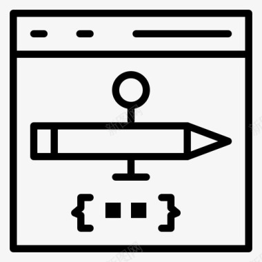 矢量程序应用程序浏览器编码图标图标