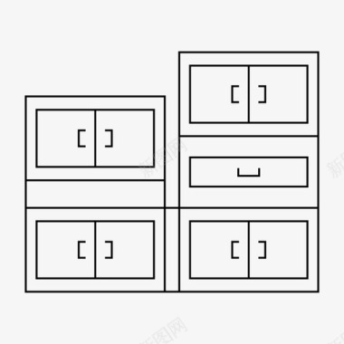 橱柜海报橱柜壁橱家具图标图标