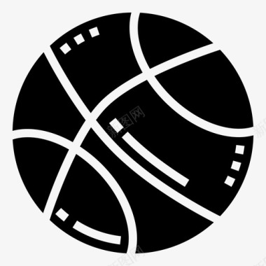 运动T恤图案篮球装备皮革图标图标
