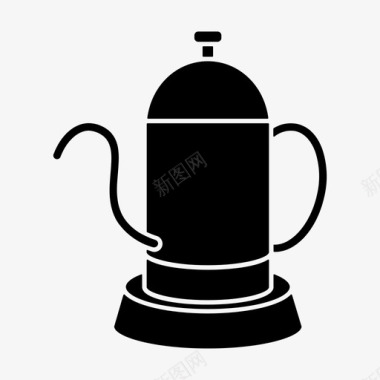 电咖啡壶鹅颈管电热壶电热壶鹅颈管图标图标