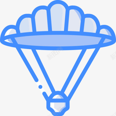 降落伞冒险运动17蓝色图标图标