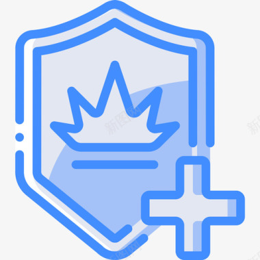 护盾电脑游戏5蓝色图标图标