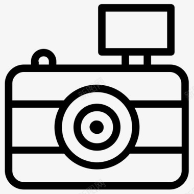 电影闪光灯相机设备数码相机即时照相机图标图标