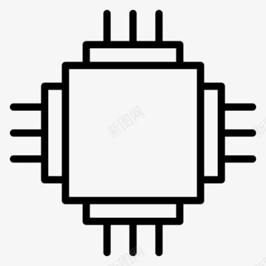 微型芯片芯片设备电气图标图标