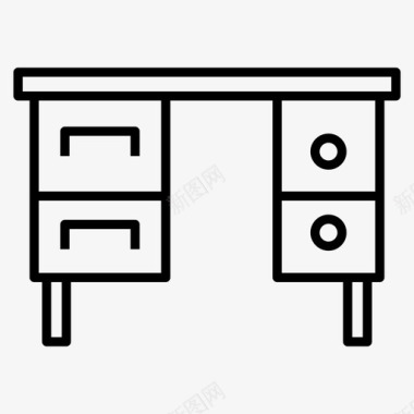 韩式餐桌办公桌装饰家具图标图标