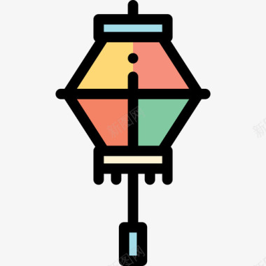 灯管排灯节线性颜色图标图标