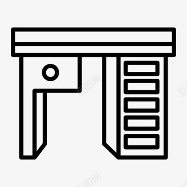 可拆卸办公桌办公桌装饰家具图标图标