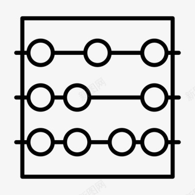 算盘矢量图算盘计数学习图标图标