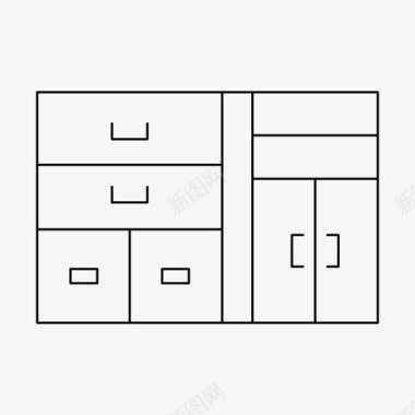 橱柜衣柜模版衣柜橱柜家具图标图标